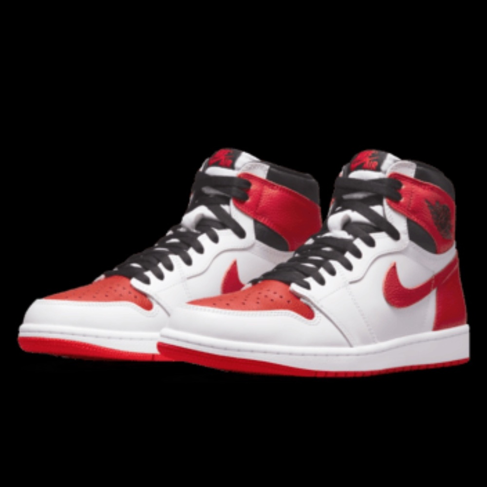 AIR JORDAN 1 RETRO HIGH OG SNEAKERS - WHITE/UNIVERSITY RED/BLACK
